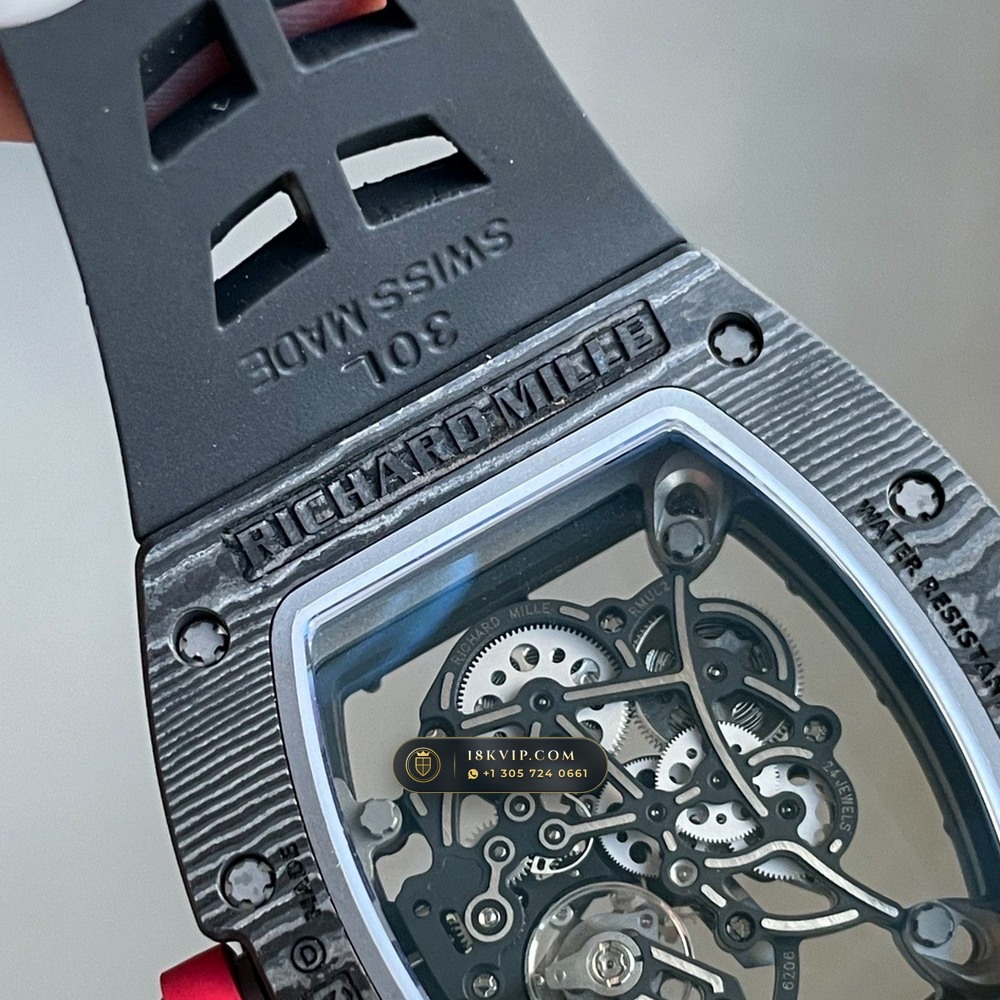 Richard Mille RM 055 Bubba Watson Manual Winding Americas Limited Edition 5-Axis CNC Case — Private Vault Edition — Studio Gallery Plate VI in ATZ White Ceramic & Grade 5 Titanium (66.5g Verified Mass, Richard Mille Cal. RMUL2 Grade 5 Titanium Skeleton)