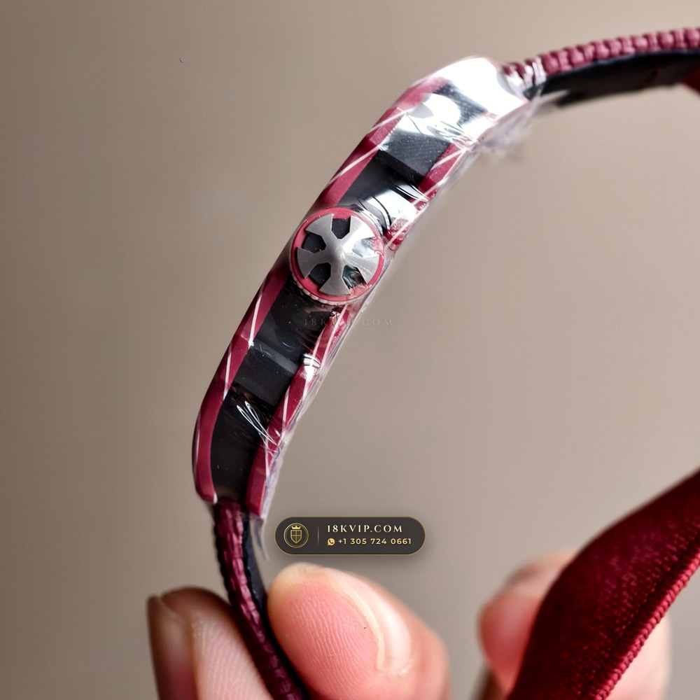 Richard Mille RM 67-02 Automatic Extra-Flat Mutaz Barshim Crimson Quartz TPT — Private Vault Edition — Studio Gallery Plate V in Carbon TPT & Grade 5 Titanium (33.6g Verified Mass, Richard Mille Cal. CRMA7 Skeletonized Titanium)