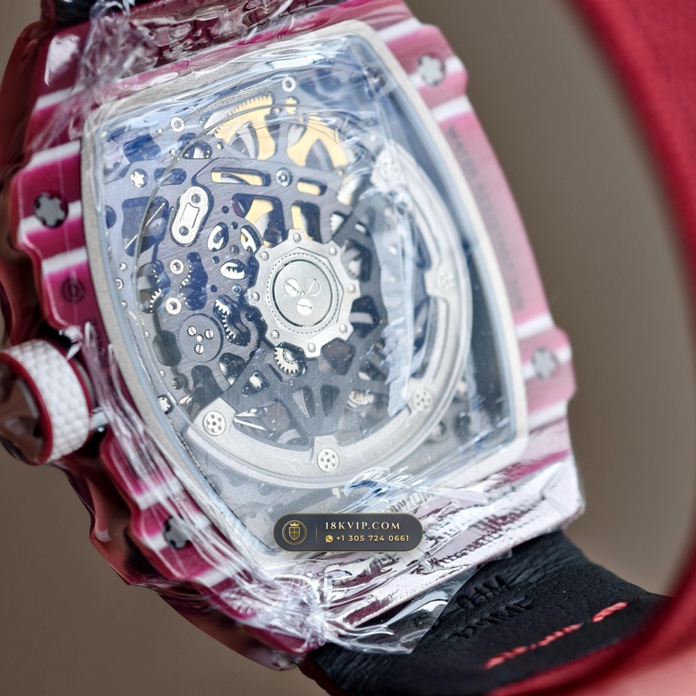 Richard Mille RM 67-02 Automatic Extra-Flat Mutaz Barshim Crimson Quartz TPT — Private Vault Edition — Studio Gallery Plate VII in Carbon TPT & Grade 5 Titanium (33.6g Verified Mass, Richard Mille Cal. CRMA7 Skeletonized Titanium)