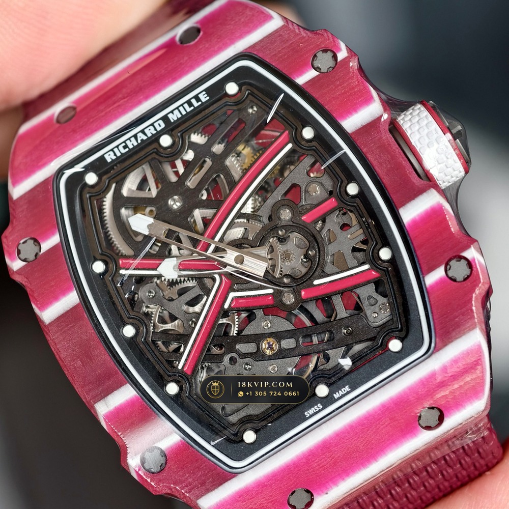 Richard Mille RM 67-02 Automatic Extra-Flat Mutaz Barshim Crimson Quartz TPT — Private Vault Edition — Studio Gallery Plate VIII in Carbon TPT & Grade 5 Titanium (33.6g Verified Mass, Richard Mille Cal. CRMA7 Skeletonized Titanium)