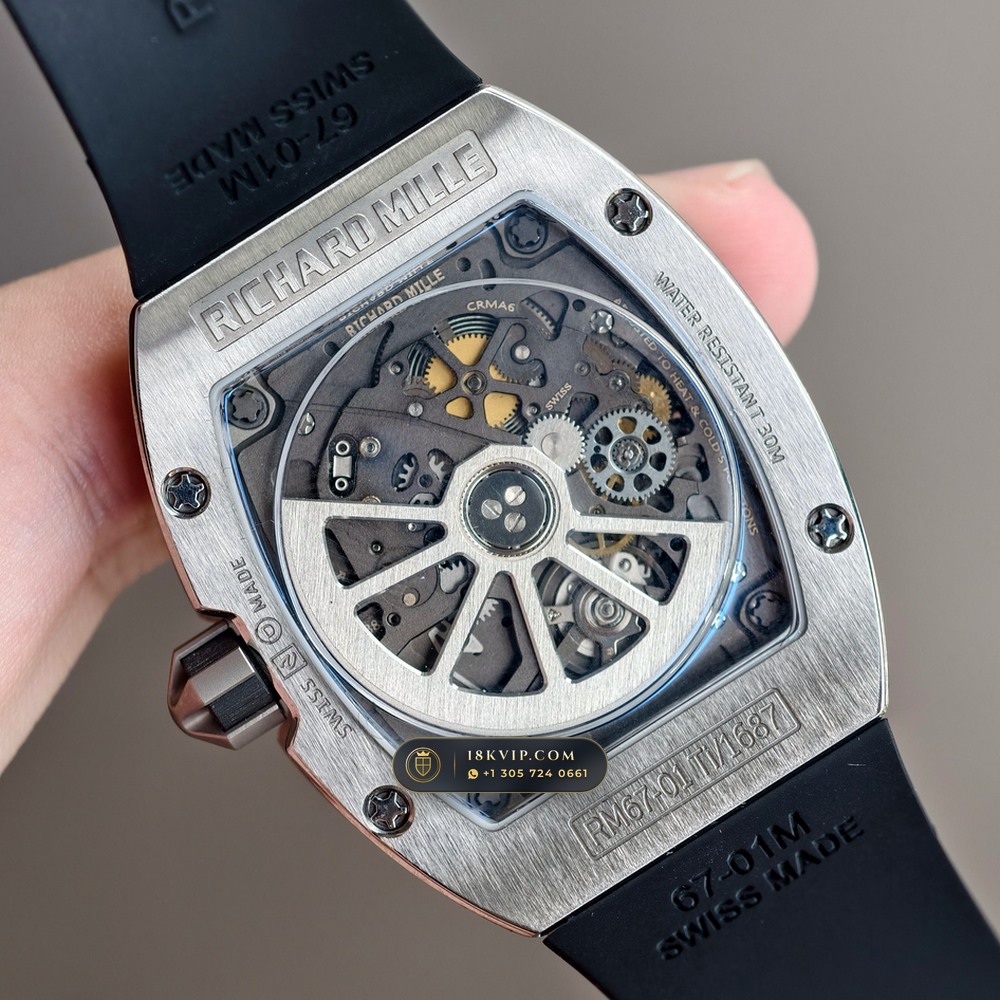 Richard Mille RM 67-01 Automatic Extra-Flat — Private Vault Edition — Studio Gallery Plate VI in Grade 5 Titanium Monobloc (49.2g Verified Mass, Richard Mille Cal. CRMA6 - Platinum Rotor)