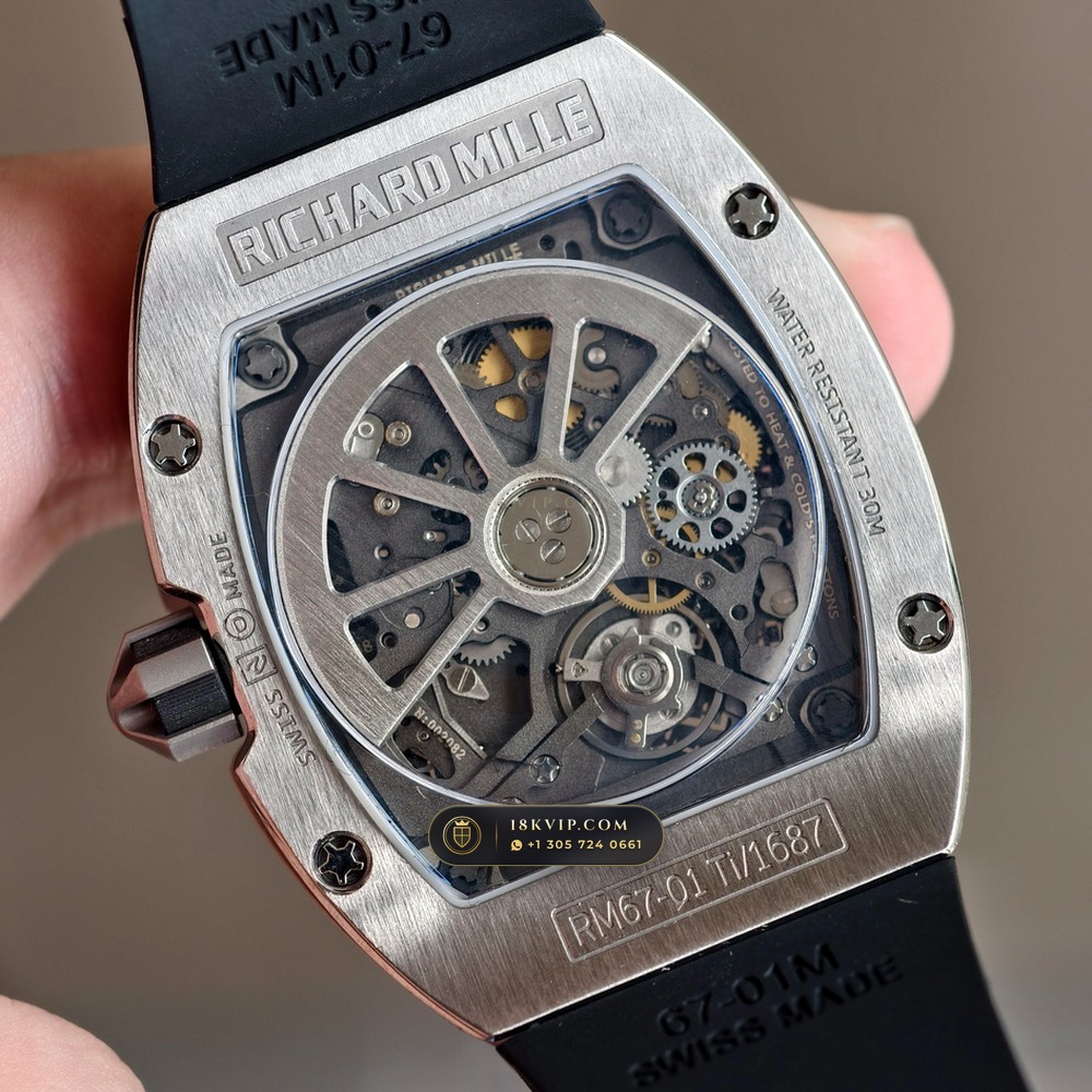 Richard Mille RM 67-01 Automatic Extra-Flat — Private Vault Edition — Studio Gallery Plate VII in Grade 5 Titanium Monobloc (49.2g Verified Mass, Richard Mille Cal. CRMA6 - Platinum Rotor)