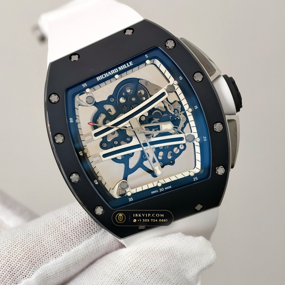 Richard Mille RM 61-01 Yohan Blake Asymmetric Chronometer Regulated Spec — Private Vault Edition — Studio Gallery Plate II in Carbon TPT & Grade 5 Titanium (55.2g Verified Mass, Richard Mille Cal. RMUL2 Free-Sprung Skeleton)