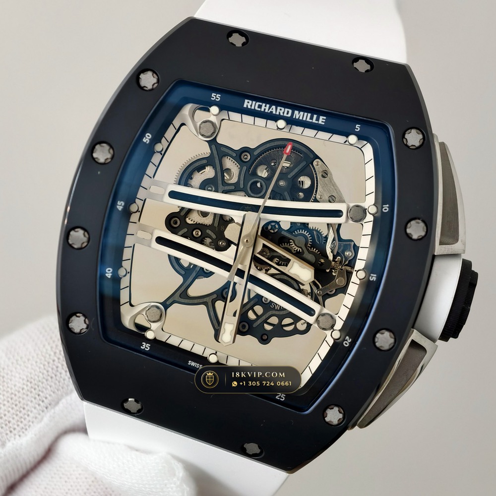 Richard Mille RM 61-01 Yohan Blake Asymmetric Chronometer Regulated Spec — Private Vault Edition — Studio Gallery Plate III in Carbon TPT & Grade 5 Titanium (55.2g Verified Mass, Richard Mille Cal. RMUL2 Free-Sprung Skeleton)