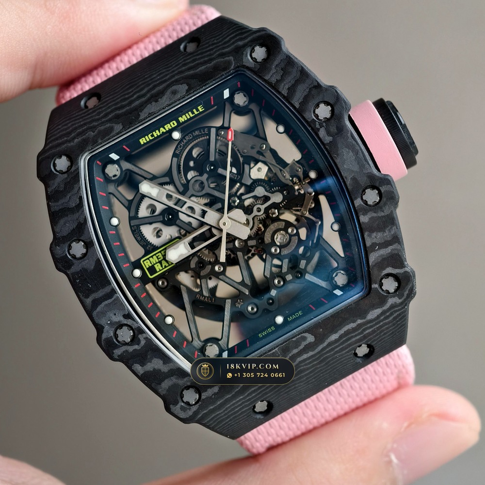 Richard Mille RM 35-02 Rafael Nadal Automatic Black Carbon TPT — Private Vault Edition — Studio Gallery Plate II in Carbon TPT & Grade 5 Titanium (50.4g Verified Mass, Richard Mille Cal. RMAL1 Variable-Geometry Rotor)