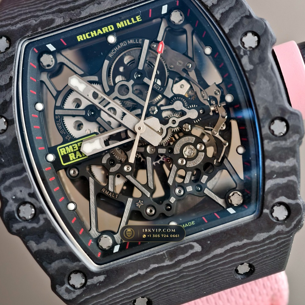 Richard Mille RM 35-02 Rafael Nadal Automatic Black Carbon TPT — Private Vault Edition — Studio Gallery Plate IV in Carbon TPT & Grade 5 Titanium (50.4g Verified Mass, Richard Mille Cal. RMAL1 Variable-Geometry Rotor)