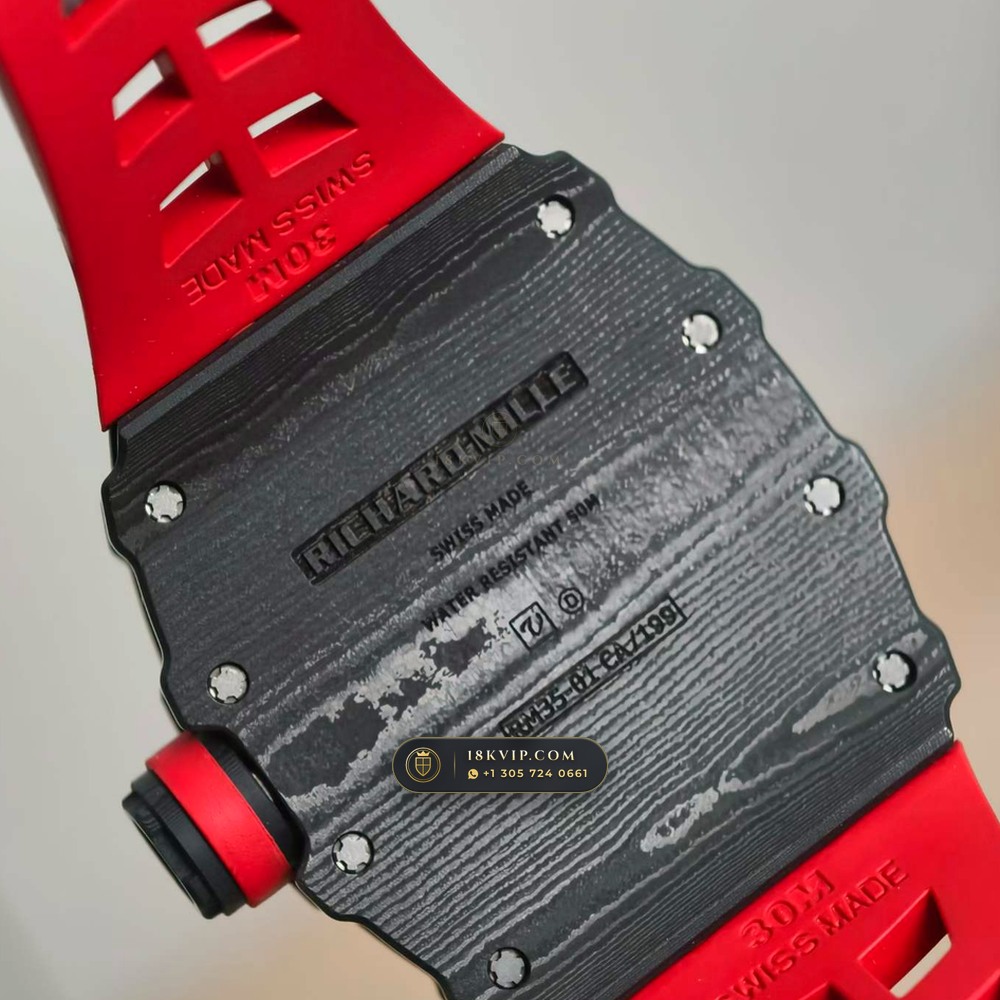 Richard Mille RM 35-01 Rafael Nadal Manual Winding Sapphire Caseback Spec — Private Vault Edition — Studio Gallery Plate VII in Carbon TPT & Grade 5 Titanium (50.7g Verified Mass, Richard Mille Cal. RMUL3 Grade 5 Titanium Skeleton)