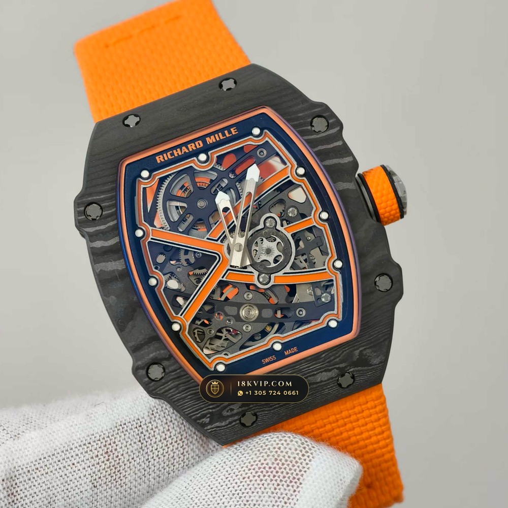 Richard Mille RM 67-02 Automatic Extra-Flat McLaren Flyback Chronograph — Private Vault Edition — Studio Gallery Plate IV in Carbon TPT & Grade 5 Titanium (33.3g Verified Mass, Richard Mille Cal. CRMA7 Skeletonized Titanium)