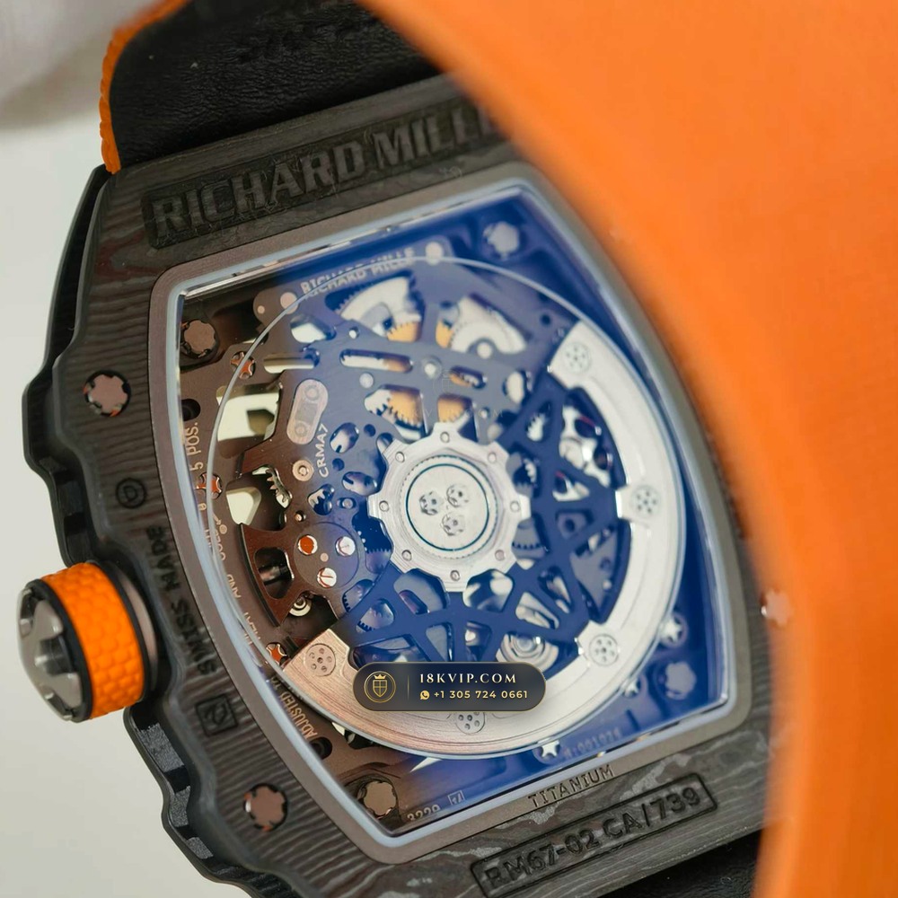 Richard Mille RM 67-02 Automatic Extra-Flat McLaren Flyback Chronograph — Private Vault Edition — Studio Gallery Plate VI in Carbon TPT & Grade 5 Titanium (33.3g Verified Mass, Richard Mille Cal. CRMA7 Skeletonized Titanium)
