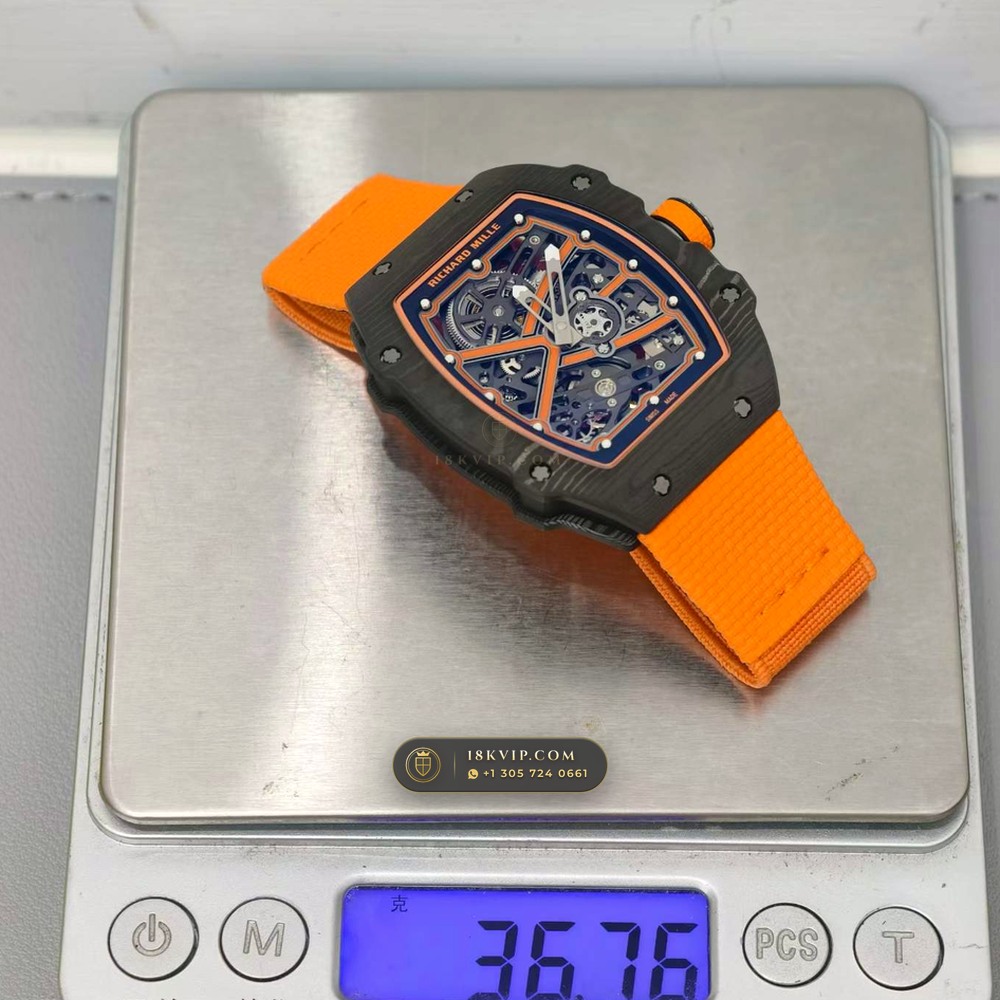Richard Mille RM 67-02 Automatic Extra-Flat McLaren Flyback Chronograph — Private Vault Edition — Studio Gallery Plate VIII in Carbon TPT & Grade 5 Titanium (33.3g Verified Mass, Richard Mille Cal. CRMA7 Skeletonized Titanium)