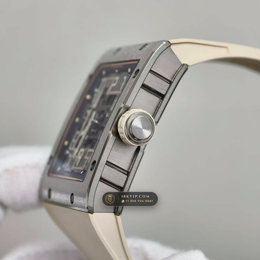 Richard Mille RM 16-02 Automatic Extra-Flat Rectangular Geneva Atelier Spec — Private Vault Edition — Studio Gallery Plate V in Grade 5 Titanium Monobloc (53.6g Verified Mass, Richard Mille Cal. CRMA9 Skeletonized)