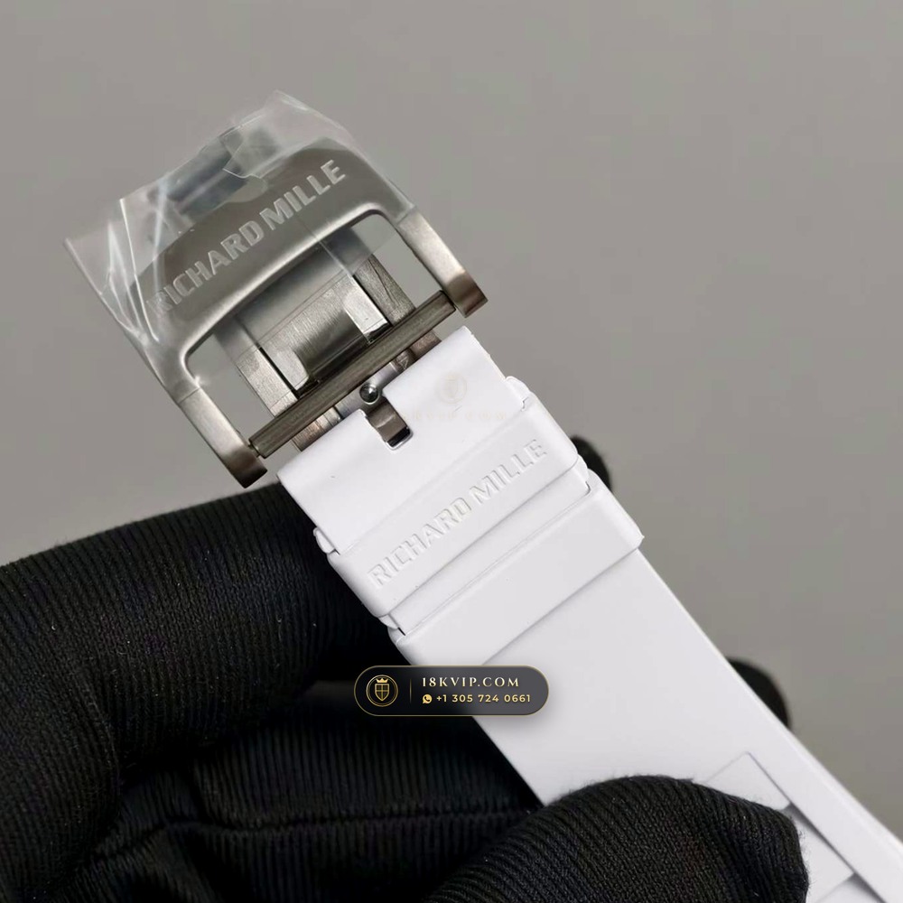 Richard Mille RM 055 Bubba Watson Manual Winding Japan Limited Edition — Private Vault Edition — Studio Gallery Plate VI in ATZ White Ceramic & Grade 5 Titanium (66.7g Verified Mass, Richard Mille Cal. RMUL2 Grade 5 Titanium Skeleton)