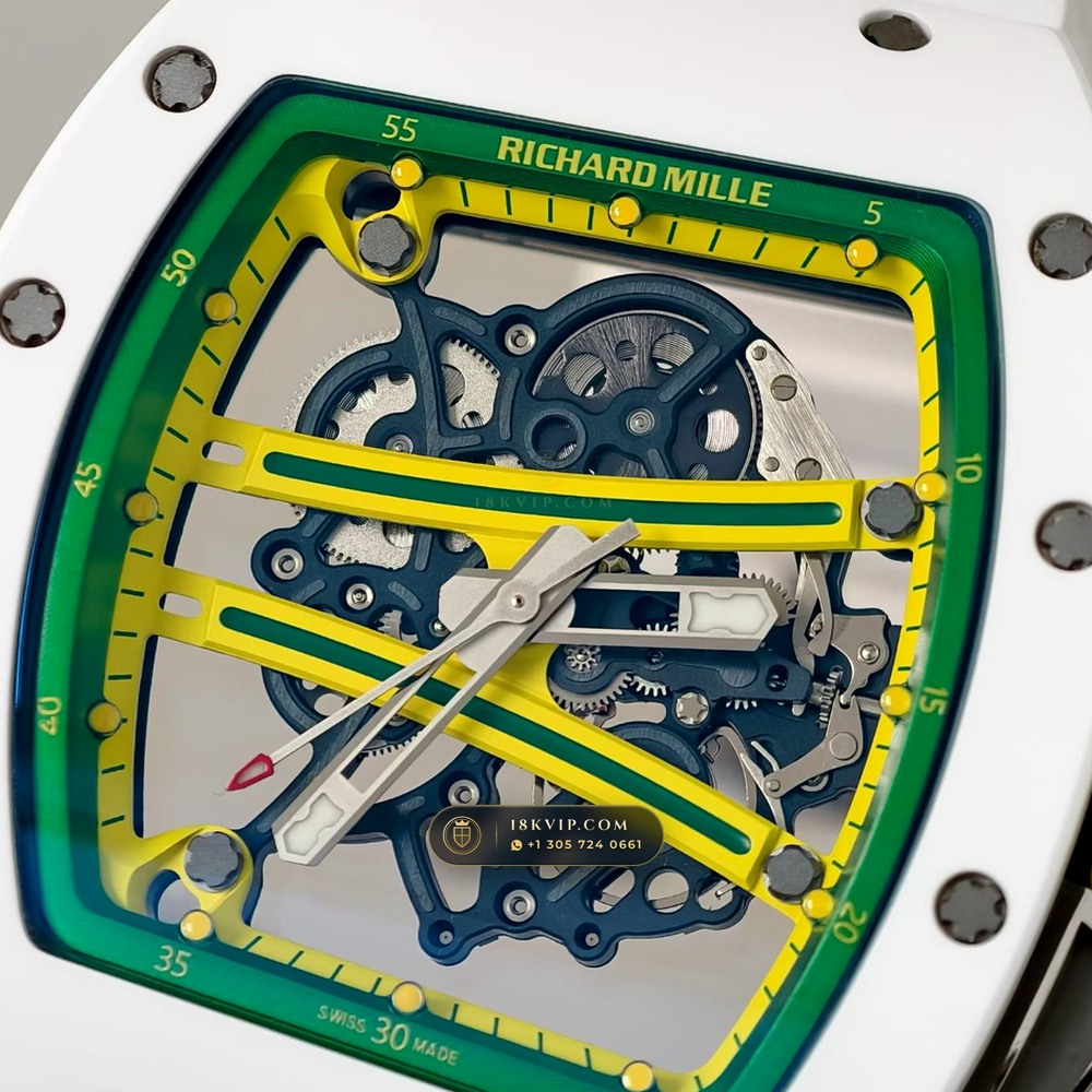 Richard Mille RM 61-01 Yohan Blake Asymmetric Hand-Chamfered Bevel Spec — Private Vault Edition — Studio Gallery Plate IV in Carbon TPT & Grade 5 Titanium (55.4g Verified Mass, Richard Mille Cal. RMUL2 Free-Sprung Skeleton)