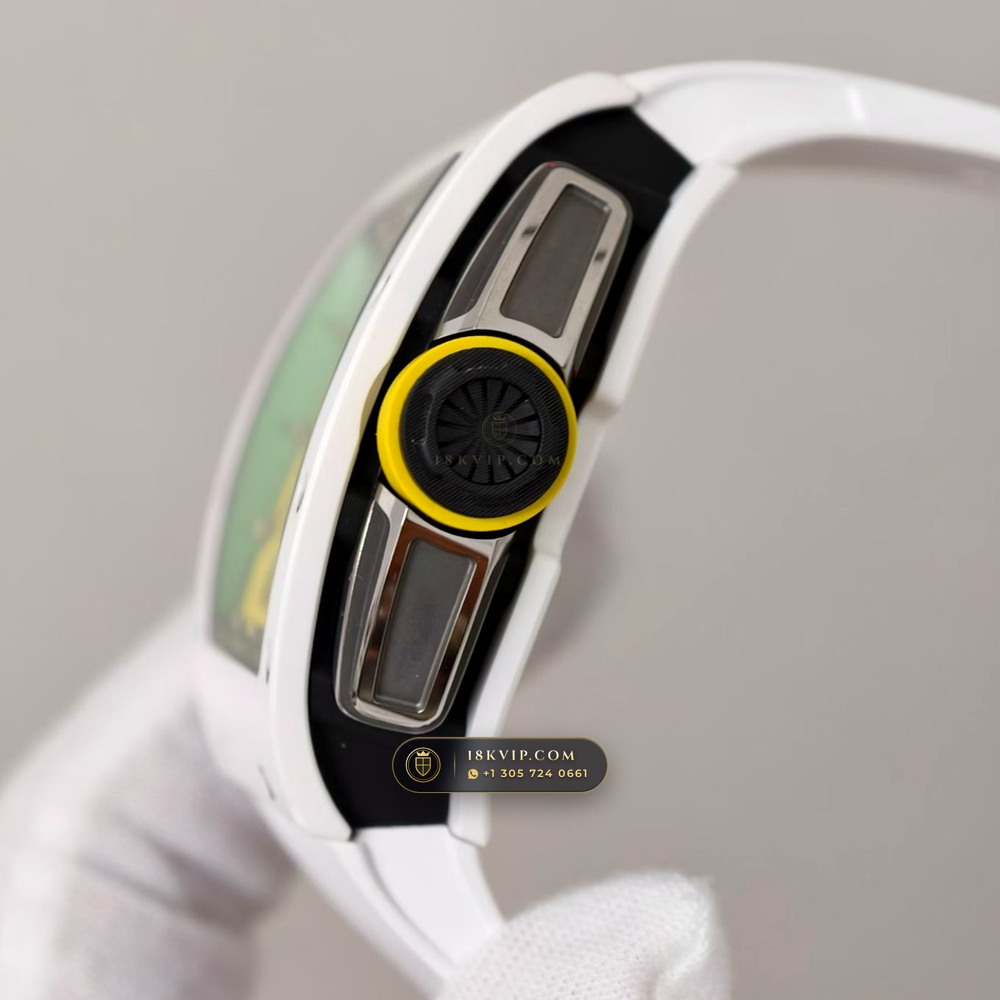Richard Mille RM 61-01 Yohan Blake Asymmetric Hand-Chamfered Bevel Spec — Private Vault Edition — Studio Gallery Plate VI in Carbon TPT & Grade 5 Titanium (55.4g Verified Mass, Richard Mille Cal. RMUL2 Free-Sprung Skeleton)