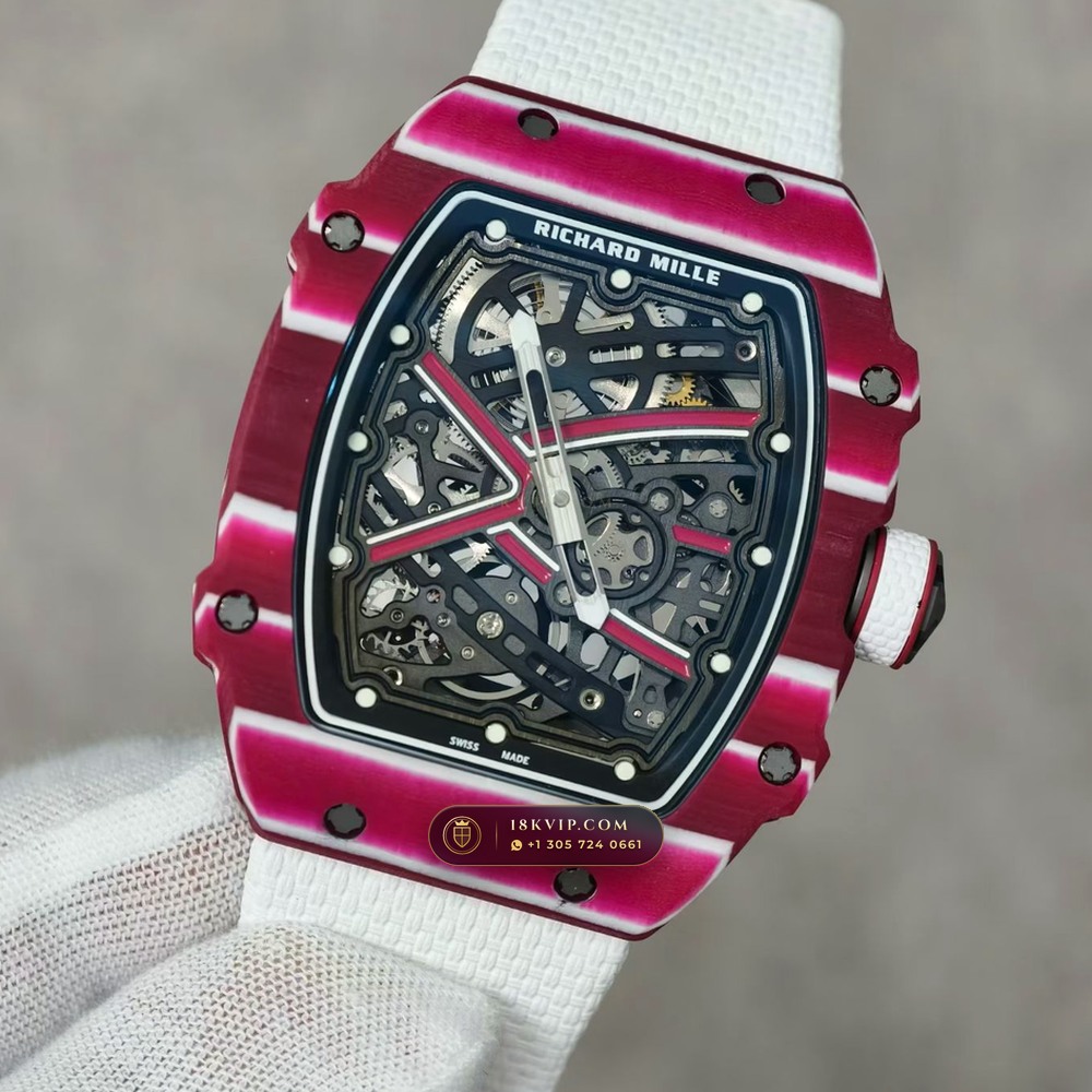 Richard Mille RM 67-02 Automatic Extra-Flat Mutaz Barshim Crimson Quartz TPT Geneva Atelier Spec — Private Vault Edition — Studio Gallery Plate III in Carbon TPT & Grade 5 Titanium (33.2g Verified Mass, Richard Mille Cal. CRMA7 Skeletonized Titanium)