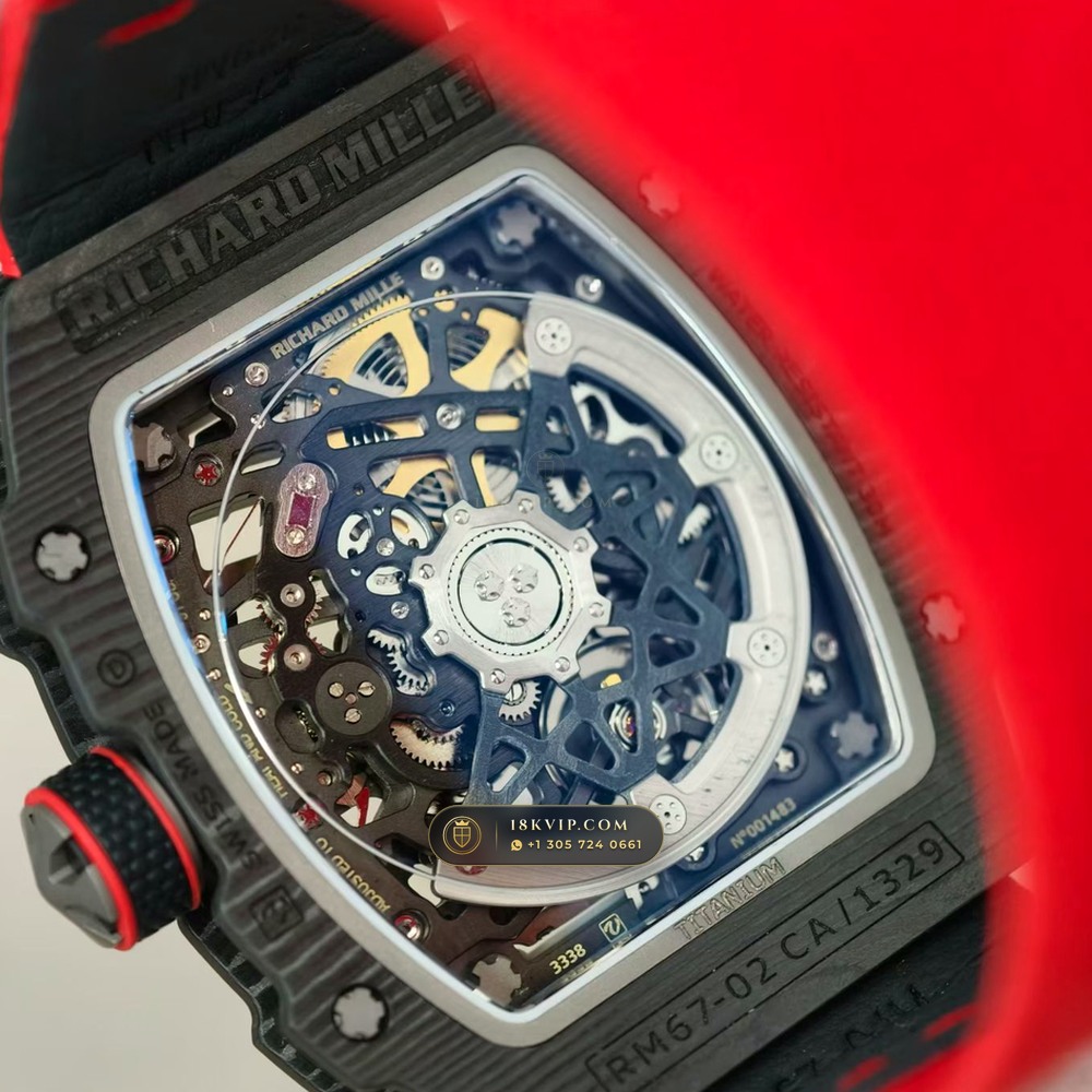 Richard Mille RM 67-02 Automatic Extra-Flat Italy Limited Edition — Private Vault Edition — Studio Gallery Plate VII in Carbon TPT & Grade 5 Titanium (33.6g Verified Mass, Richard Mille Cal. CRMA7 Skeletonized Titanium)