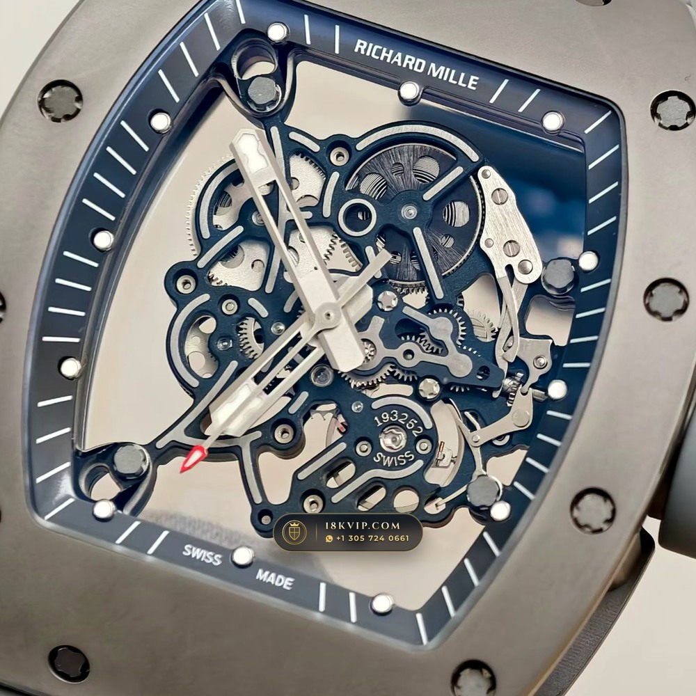 Richard Mille RM 055 Bubba Watson Manual Winding Geneva Atelier Spec — Private Vault Edition — Studio Gallery Plate IV in ATZ White Ceramic & Grade 5 Titanium (66.3g Verified Mass, Richard Mille Cal. RMUL2 Grade 5 Titanium Skeleton)