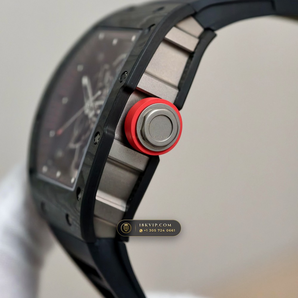 Richard Mille RM 055 Bubba Watson Manual Winding Americas Limited Edition Geneva Atelier Spec — Private Vault Edition — Studio Gallery Plate VI in Carbon TPT & Grade 5 Titanium (66.9g Verified Mass, Richard Mille Cal. RMUL2 Grade 5 Titanium Skeleton)