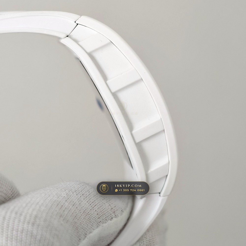 Richard Mille RM 055 Bubba Watson Manual Winding Hand-Chamfered Bevel Spec — Private Vault Edition — Studio Gallery Plate VI in ATZ White Ceramic & Grade 5 Titanium (66.6g Verified Mass, Richard Mille Cal. RMUL2 Grade 5 Titanium Skeleton)