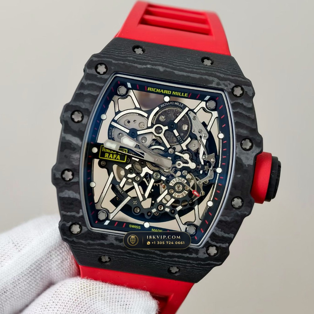 Richard Mille RM 35-02 Rafael Nadal Automatic — Private Vault Edition — Studio Gallery Plate III in Carbon TPT & Grade 5 Titanium (50.3g Verified Mass, Richard Mille Cal. RMAL1 Variable-Geometry Rotor)