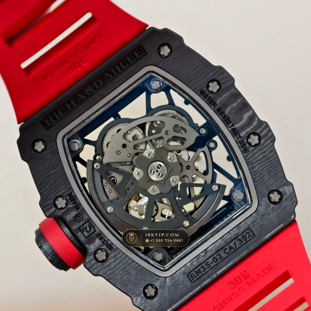 Richard Mille RM 35-02 Rafael Nadal Automatic — Private Vault Edition — Studio Gallery Plate VI in Carbon TPT & Grade 5 Titanium (50.3g Verified Mass, Richard Mille Cal. RMAL1 Variable-Geometry Rotor)
