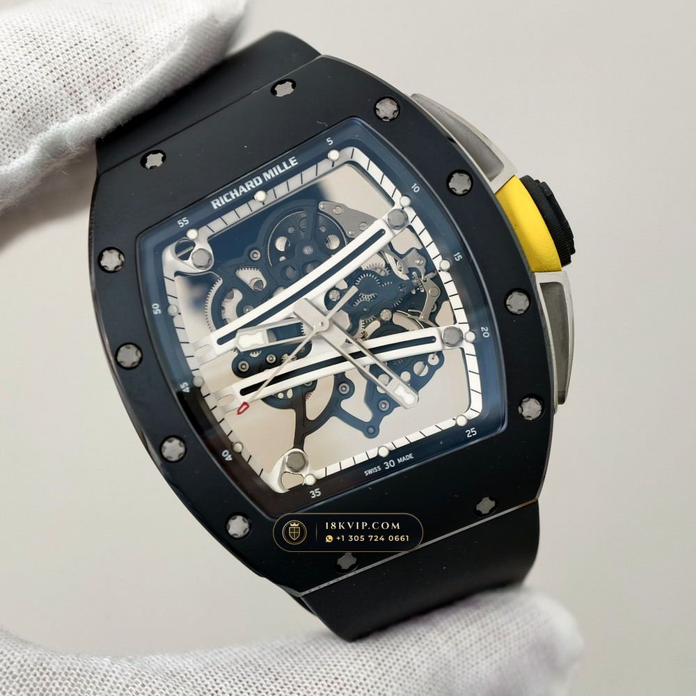 Richard Mille RM 61-01 Yohan Blake Asymmetric Sapphire Caseback Spec — Private Vault Edition — Studio Gallery Plate III in Carbon TPT & Grade 5 Titanium (55.4g Verified Mass, Richard Mille Cal. RMUL2 Free-Sprung Skeleton)