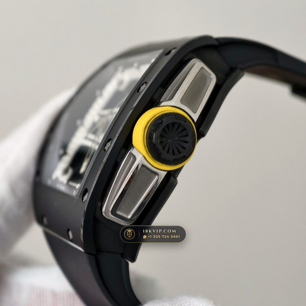Richard Mille RM 61-01 Yohan Blake Asymmetric Sapphire Caseback Spec — Private Vault Edition — Studio Gallery Plate IV in Carbon TPT & Grade 5 Titanium (55.4g Verified Mass, Richard Mille Cal. RMUL2 Free-Sprung Skeleton)