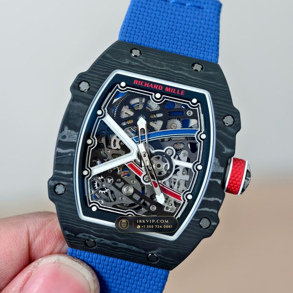 Richard Mille RM 67-02 Automatic Extra-Flat Sebastien Ogier Carbon TPT Sapphire Caseback Spec — Private Vault Edition — Studio Gallery Plate IV in Carbon TPT & Grade 5 Titanium (33.4g Verified Mass, Richard Mille Cal. CRMA7 Skeletonized Titanium)