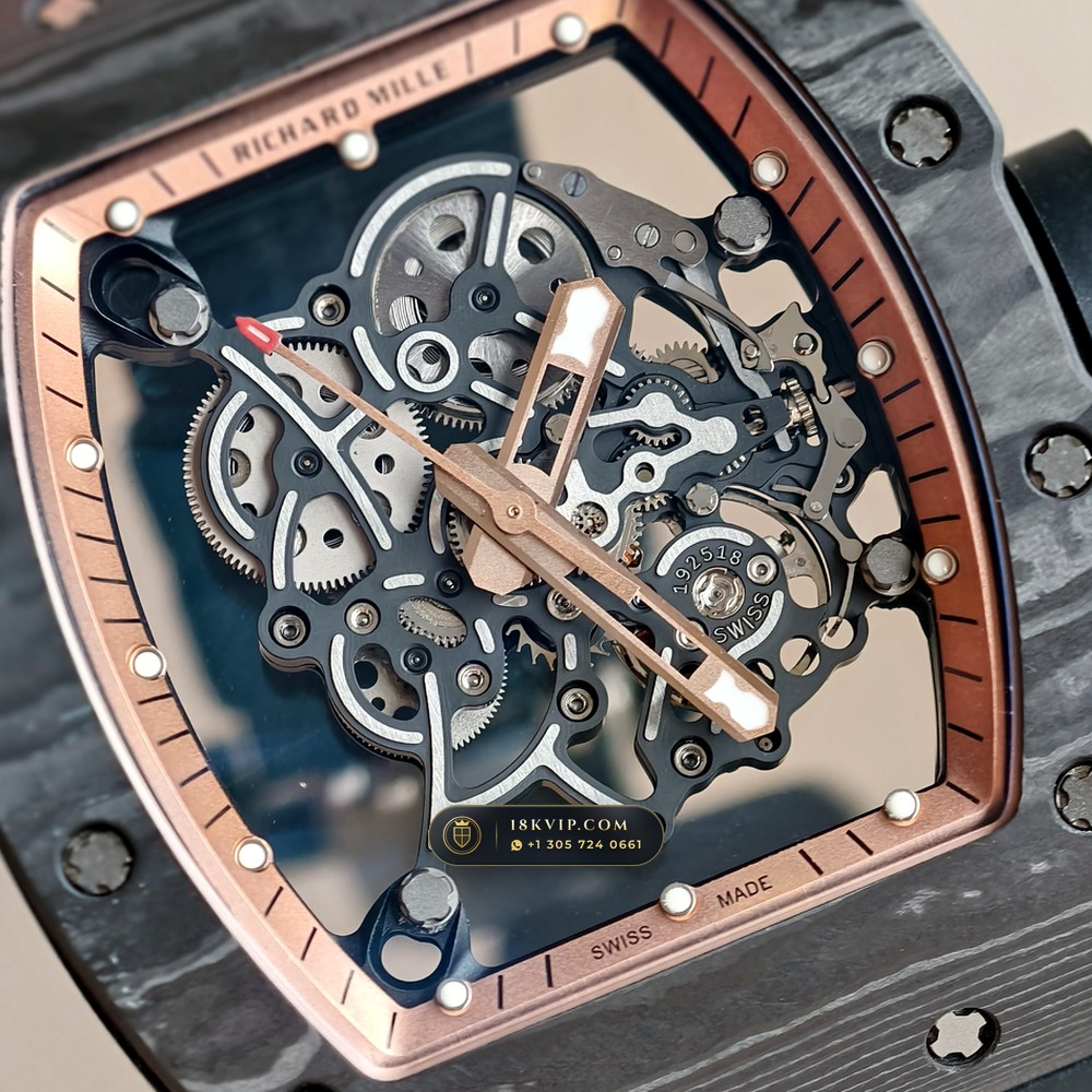 Richard Mille RM 055 Bubba Watson Manual Winding Asia Limited Edition — Private Vault Edition — Studio Gallery Plate IV in Carbon TPT & Grade 5 Titanium (66.8g Verified Mass, Richard Mille Cal. RMUL2 Grade 5 Titanium Skeleton)