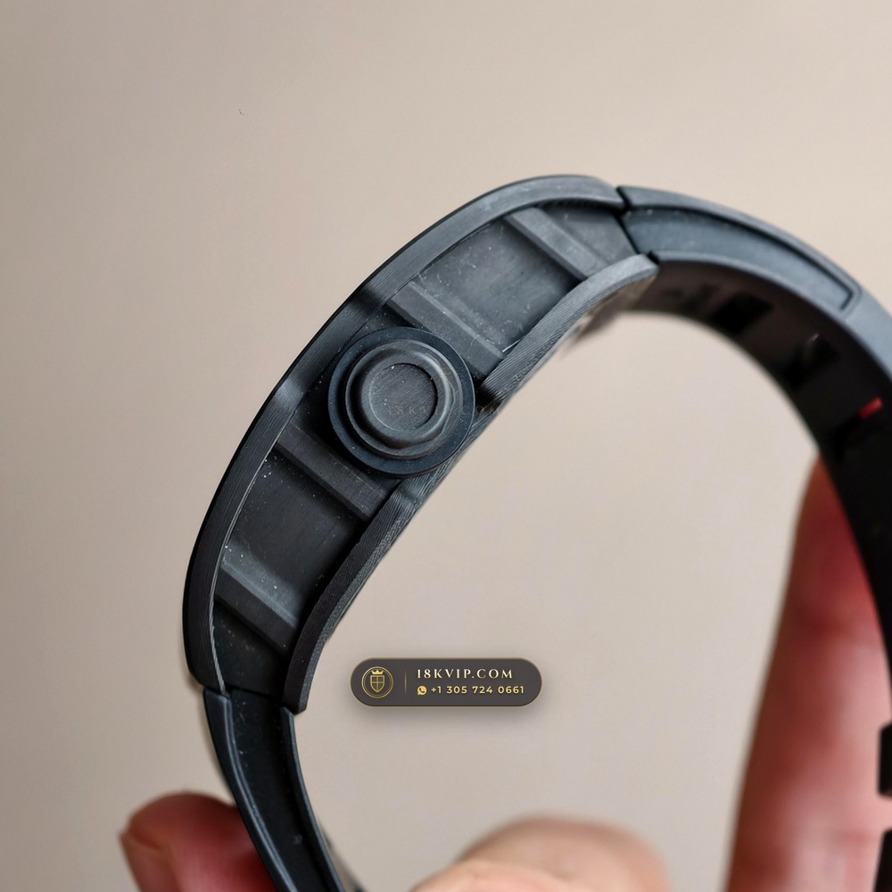 Richard Mille RM 055 Bubba Watson Manual Winding Asia Limited Edition — Private Vault Edition — Studio Gallery Plate VI in Carbon TPT & Grade 5 Titanium (66.8g Verified Mass, Richard Mille Cal. RMUL2 Grade 5 Titanium Skeleton)