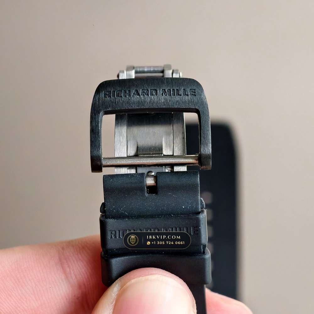 Richard Mille RM 055 Bubba Watson Manual Winding Asia Limited Edition — Private Vault Edition — Studio Gallery Plate IX in Carbon TPT & Grade 5 Titanium (66.8g Verified Mass, Richard Mille Cal. RMUL2 Grade 5 Titanium Skeleton)