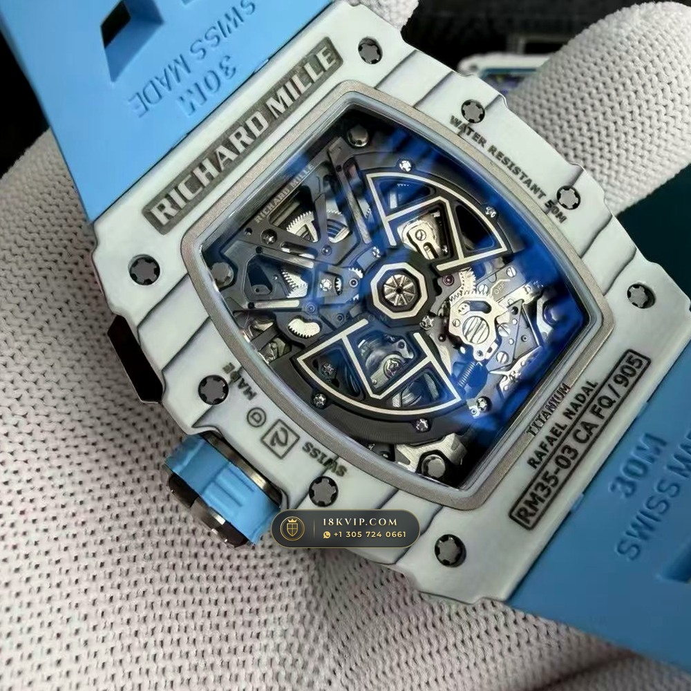 Richard Mille RM 35-03 Automatic Rafael Nadal Geneva Atelier Spec — Private Vault Edition — Studio Gallery Plate IV in Carbon TPT & Grade 5 Titanium (50.7g Verified Mass, Richard Mille Cal. RMAL2 Butterfly Split-Rotor)