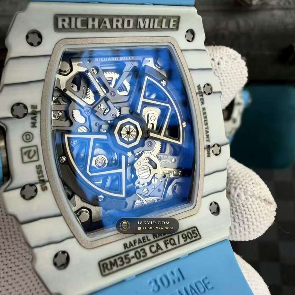 Richard Mille RM 35-03 Automatic Rafael Nadal Geneva Atelier Spec — Private Vault Edition — Studio Gallery Plate V in Carbon TPT & Grade 5 Titanium (50.7g Verified Mass, Richard Mille Cal. RMAL2 Butterfly Split-Rotor)