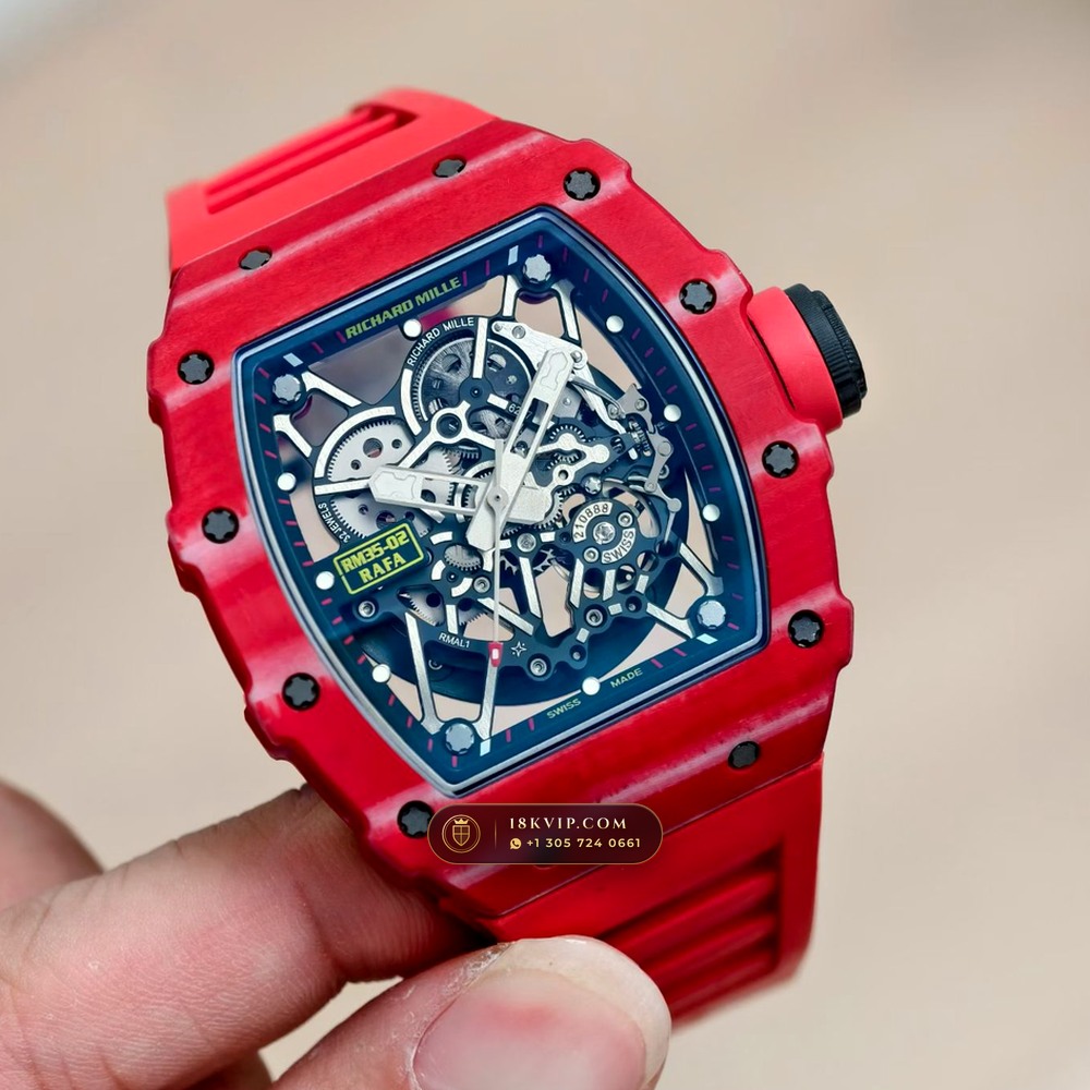 Richard Mille RM 35-02 Rafael Nadal Automatic Crimson Quartz TPT Geneva Atelier Spec — Private Vault Edition — Studio Gallery Plate II in Carbon TPT & Grade 5 Titanium (50.3g Verified Mass, Richard Mille Cal. RMAL1 Variable-Geometry Rotor)