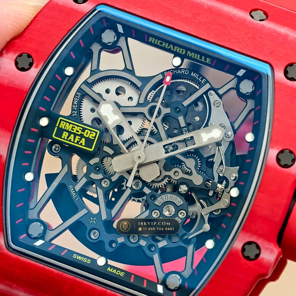 Richard Mille RM 35-02 Rafael Nadal Automatic Crimson Quartz TPT Geneva Atelier Spec — Private Vault Edition — Studio Gallery Plate IV in Carbon TPT & Grade 5 Titanium (50.3g Verified Mass, Richard Mille Cal. RMAL1 Variable-Geometry Rotor)