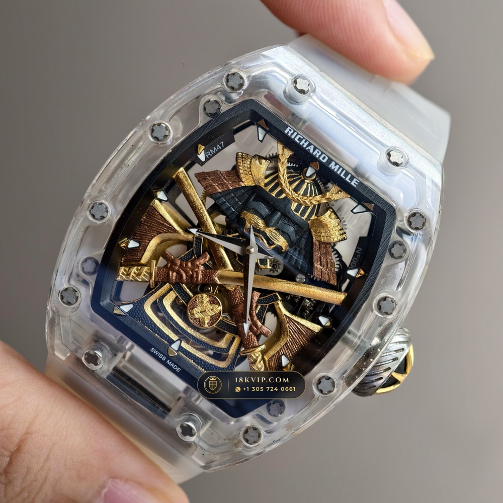 Richard Mille RM Tourbillon Haute Horlogerie Samurai Limited Edition Ref. RM 47 — Private Vault Edition — Studio Gallery Plate III in Crystalline Sapphire & Grade 5 Titanium (78.2g Verified Mass, Richard Mille Hand-Wound Tourbillon Calibre)