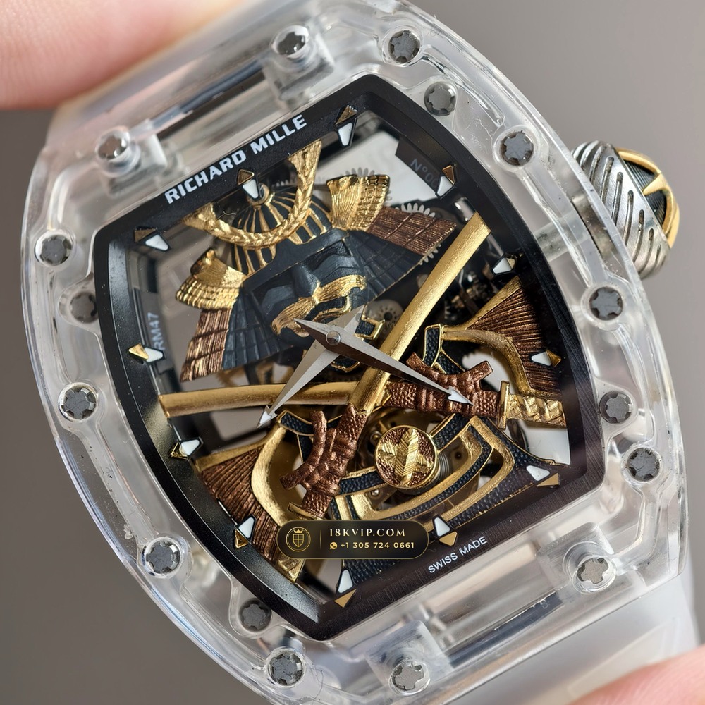 Richard Mille RM Tourbillon Haute Horlogerie Samurai Limited Edition Ref. RM 47 — Private Vault Edition — Studio Gallery Plate IV in Crystalline Sapphire & Grade 5 Titanium (78.2g Verified Mass, Richard Mille Hand-Wound Tourbillon Calibre)
