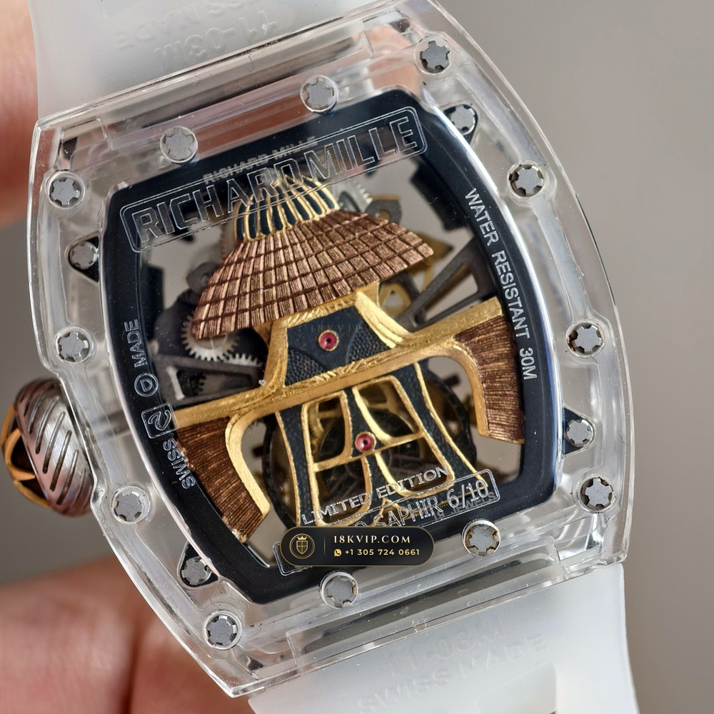Richard Mille RM Tourbillon Haute Horlogerie Samurai Limited Edition Ref. RM 47 — Private Vault Edition — Studio Gallery Plate VIII in Crystalline Sapphire & Grade 5 Titanium (78.2g Verified Mass, Richard Mille Hand-Wound Tourbillon Calibre)