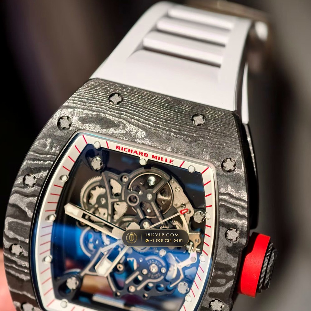 Richard Mille RM 055 Bubba Watson Manual Winding Japan Limited Edition 5-Axis CNC Case — Private Vault Edition — Studio Gallery Plate IV in Carbon TPT & Grade 5 Titanium (66.8g Verified Mass, Richard Mille Cal. RMUL2 Grade 5 Titanium Skeleton)