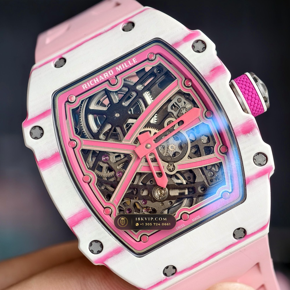 Richard Mille RM 67-02 Automatic Extra-Flat Pink Quartz TPT — Private Vault Edition — Studio Gallery Plate IV in Carbon TPT & Grade 5 Titanium (33.3g Verified Mass, Richard Mille Cal. CRMA7 Skeletonized Titanium)