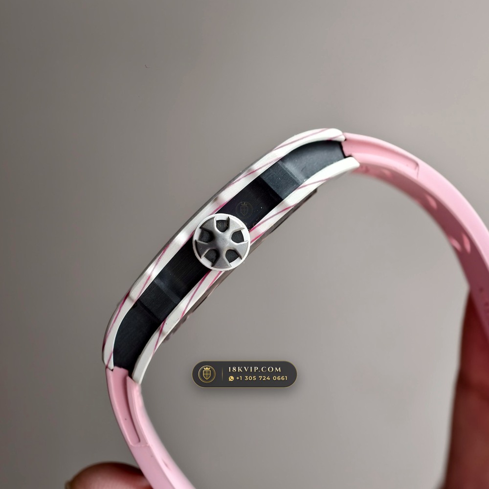 Richard Mille RM 67-02 Automatic Extra-Flat Pink Quartz TPT — Private Vault Edition — Studio Gallery Plate VI in Carbon TPT & Grade 5 Titanium (33.3g Verified Mass, Richard Mille Cal. CRMA7 Skeletonized Titanium)