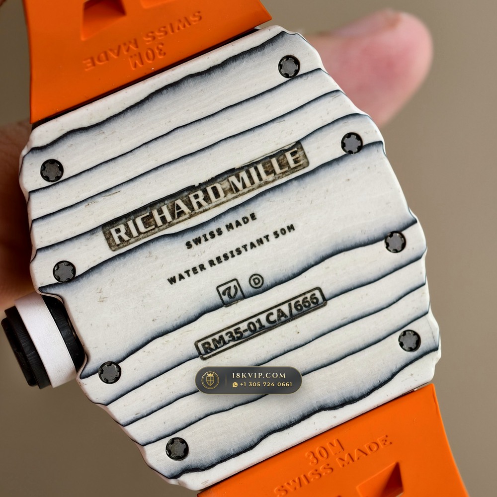 Richard Mille RM 35-01 Rafael Nadal White Quartz TPT Skeleton — Private Vault Edition — Studio Gallery Plate VII in Carbon TPT & Grade 5 Titanium (50.9g Verified Mass, Richard Mille Cal. RMUL3 Grade 5 Titanium Skeleton)