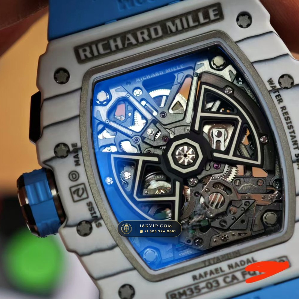 Richard Mille RM 35-03 Automatic Rafael Nadal Chronometer Regulated Spec — Private Vault Edition — Studio Gallery Plate VI in Carbon TPT & Grade 5 Titanium (50.1g Verified Mass, Richard Mille Cal. RMAL2 Butterfly Split-Rotor)