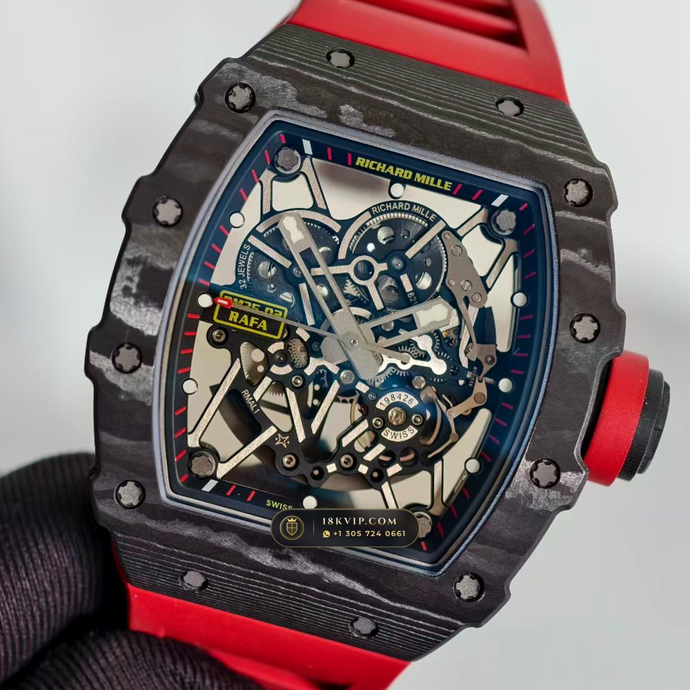 Richard Mille RM 35-02 Rafael Nadal Automatic Free-Sprung Calibre — Private Vault Edition — Studio Gallery Plate III in Carbon TPT & Grade 5 Titanium (50.1g Verified Mass, Richard Mille Cal. RMAL1 Variable-Geometry Rotor)