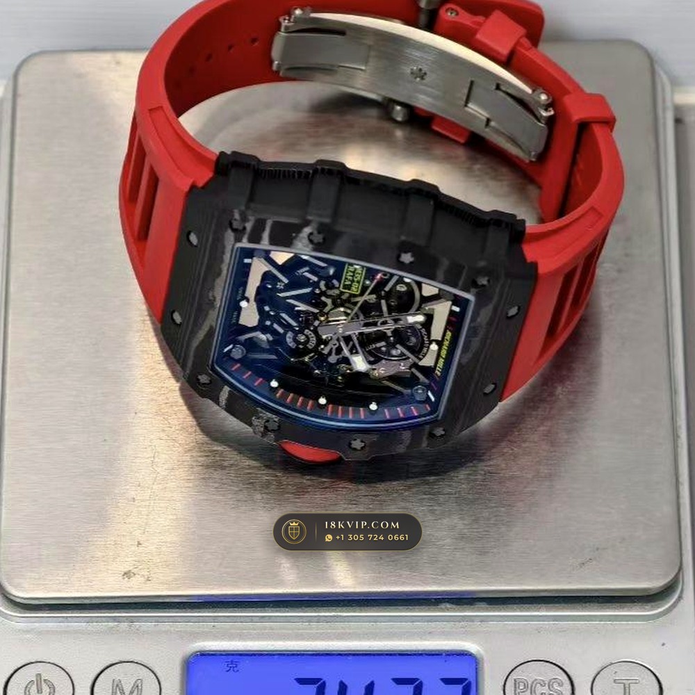Richard Mille RM 35-02 Rafael Nadal Automatic Free-Sprung Calibre — Private Vault Edition — Studio Gallery Plate IX in Carbon TPT & Grade 5 Titanium (50.1g Verified Mass, Richard Mille Cal. RMAL1 Variable-Geometry Rotor)