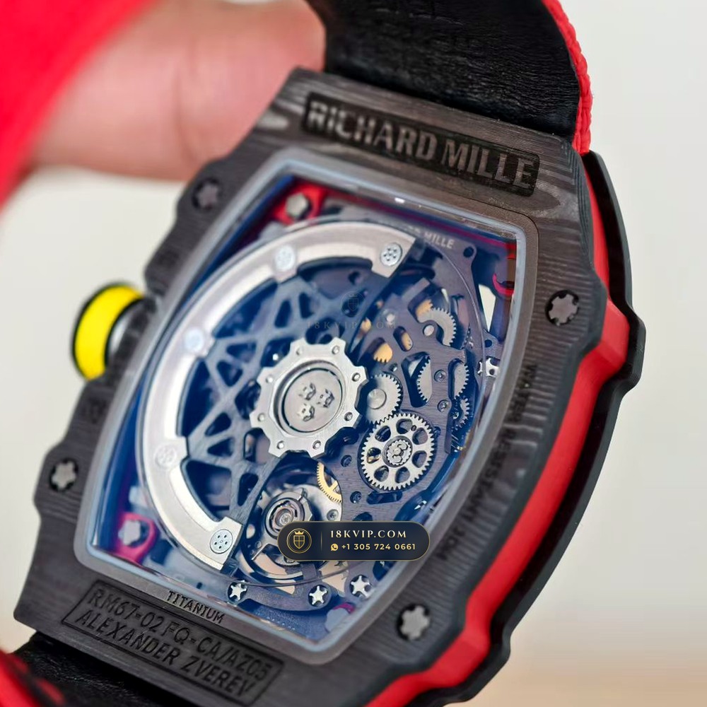 Richard Mille RM 67-02 Automatic Extra-Flat Alexander Zverev Carbon TPT — Private Vault Edition — Studio Gallery Plate VII in Carbon TPT & Grade 5 Titanium (33.4g Verified Mass, Richard Mille Cal. CRMA7 Skeletonized Titanium)
