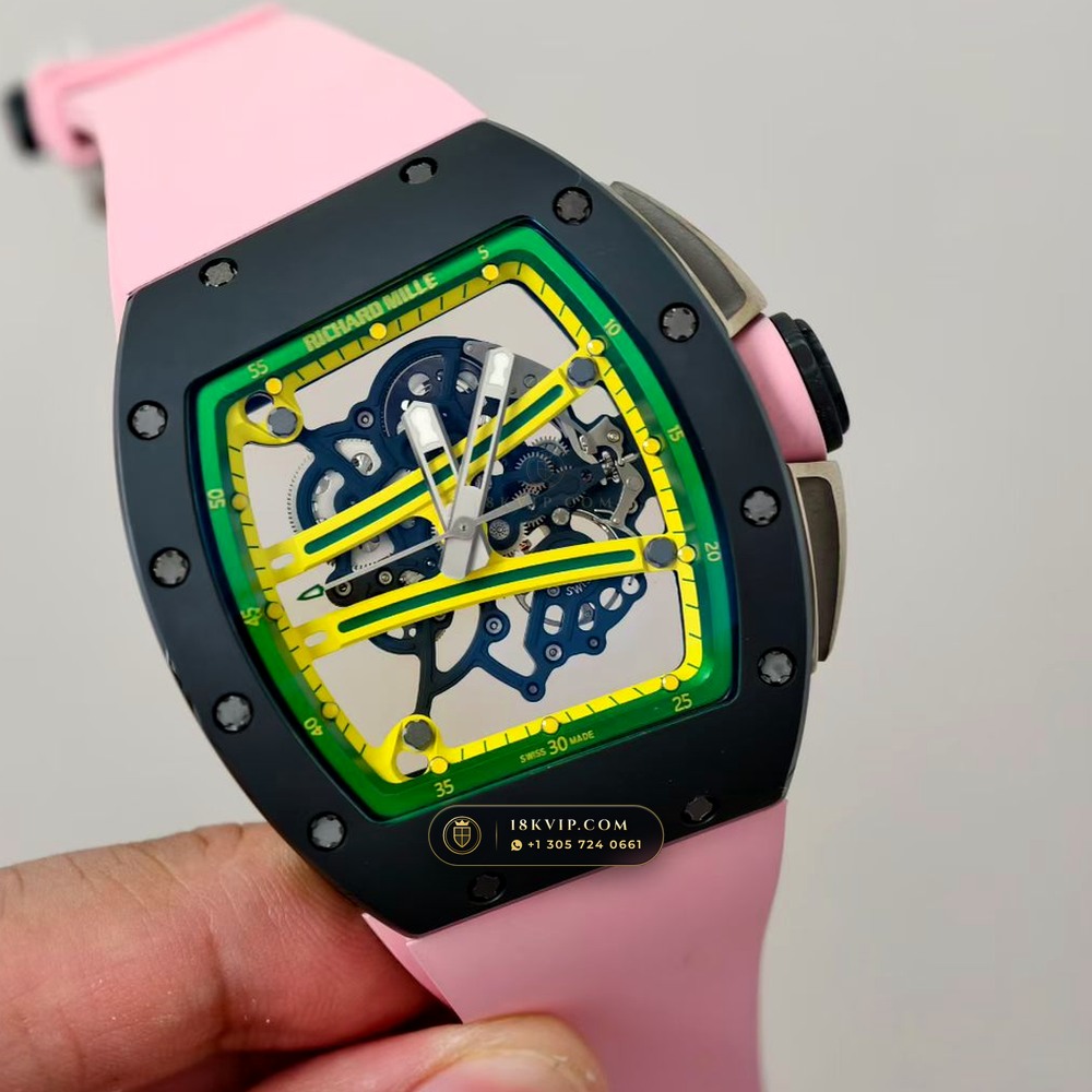 Richard Mille RM 61-01 Yohan Blake Asymmetric 5-Axis CNC Case Ref. RM 061 — Private Vault Edition — Studio Gallery Plate II in Carbon TPT & Grade 5 Titanium (55.2g Verified Mass, Richard Mille Cal. RMUL2 Free-Sprung Skeleton)