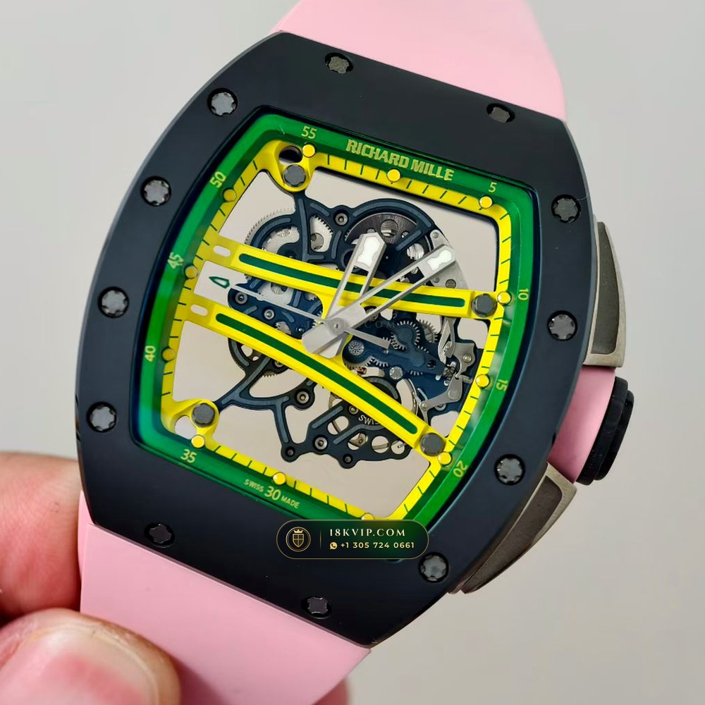 Richard Mille RM 61-01 Yohan Blake Asymmetric 5-Axis CNC Case Ref. RM 061 — Private Vault Edition — Studio Gallery Plate III in Carbon TPT & Grade 5 Titanium (55.2g Verified Mass, Richard Mille Cal. RMUL2 Free-Sprung Skeleton)