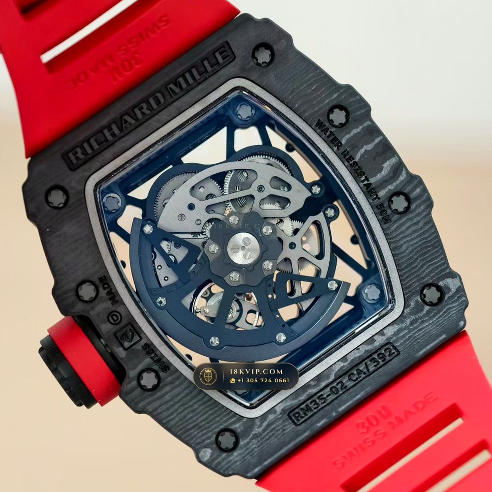 Richard Mille RM 35-02 Rafael Nadal Automatic 5-Axis CNC Case — Private Vault Edition — Studio Gallery Plate VII in Carbon TPT & Grade 5 Titanium (50.3g Verified Mass, Richard Mille Cal. RMAL1 Variable-Geometry Rotor)