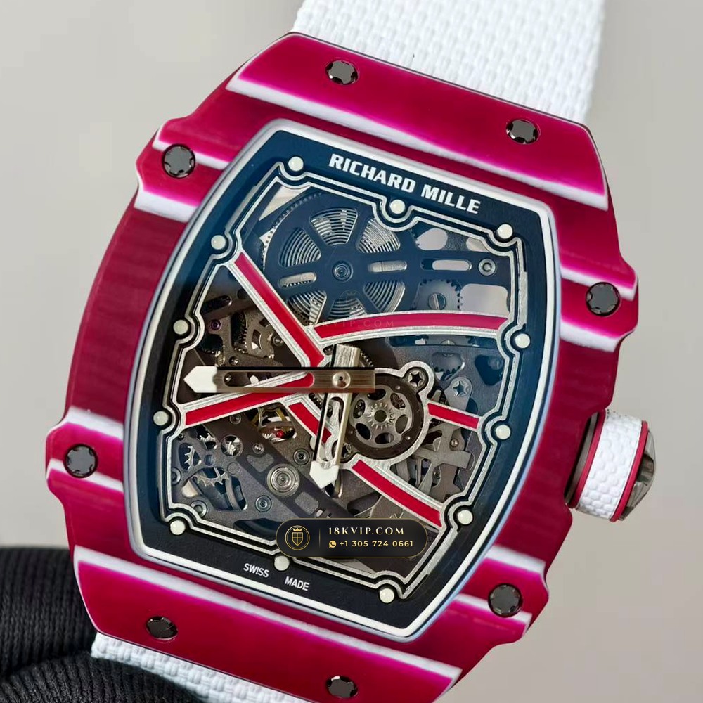 Richard Mille RM 67-02 Automatic Extra-Flat Mutaz Barshim Crimson Quartz TPT Hand-Chamfered Bevel Spec — Private Vault Edition — Studio Gallery Plate IV in Carbon TPT & Grade 5 Titanium (33.3g Verified Mass, Richard Mille Cal. CRMA7 Skeletonized Titanium)